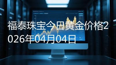 福泰珠宝今日黄金价格2026年04月04日