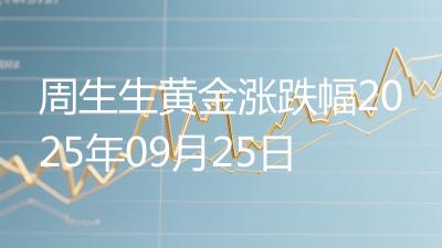 周生生黄金涨跌幅2025年09月25日