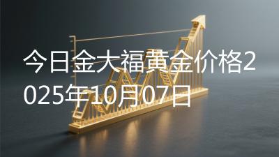 今日金大福黄金价格2025年10月07日