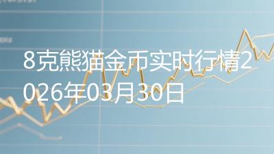 8克熊猫金币实时行情2026年03月30日