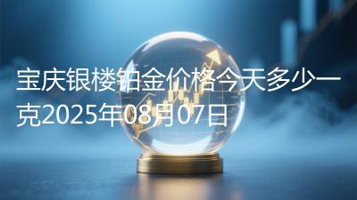 宝庆银楼铂金价格今天多少一克2025年08月07日