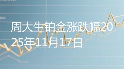周大生铂金涨跌幅2025年11月17日