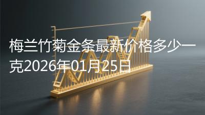 梅兰竹菊金条最新价格多少一克2026年01月25日
