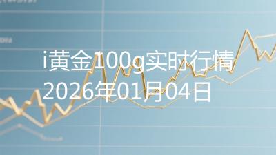 i黄金100g实时行情2026年01月04日