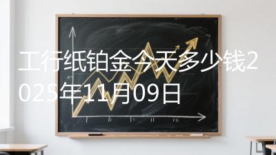 工行纸铂金今天多少钱2025年11月09日