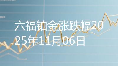 六福铂金涨跌幅2025年11月06日