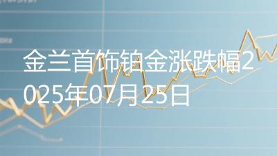 金兰首饰铂金涨跌幅2025年07月25日