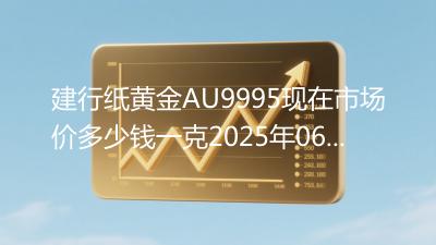 建行纸黄金AU9995现在市场价多少钱一克2025年06月06日