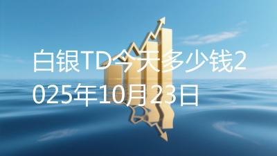 白银TD今天多少钱2025年10月23日