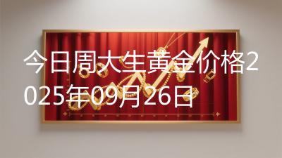 今日周大生黄金价格2025年09月26日
