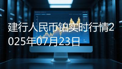 建行人民币铂实时行情2025年07月23日