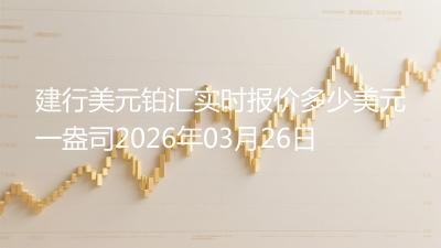 建行美元铂汇实时报价多少美元一盎司2026年03月26日