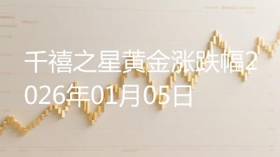 千禧之星黄金涨跌幅2026年01月05日