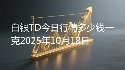 白银TD今日行情多少钱一克2025年10月18日
