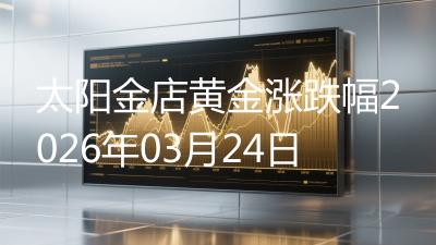 太阳金店黄金涨跌幅2026年03月24日