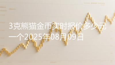 3克熊猫金币实时报价多少元一个2025年08月09日