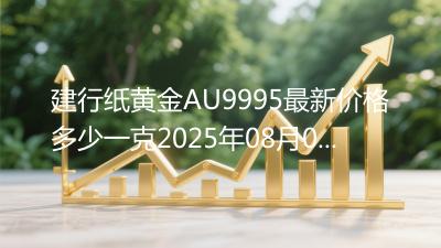建行纸黄金AU9995最新价格多少一克2025年08月06日