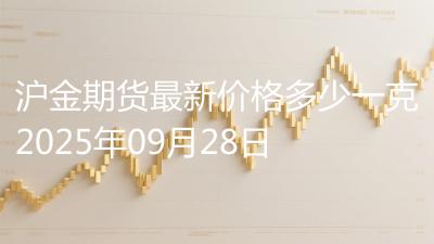 沪金期货最新价格多少一克2025年09月28日