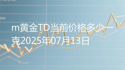 m黄金TD当前价格多少一克2025年07月13日