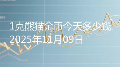 1克熊猫金币今天多少钱2025年11月09日