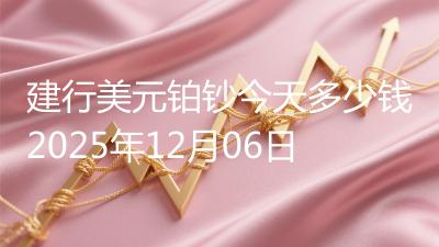 建行美元铂钞今天多少钱2025年12月06日