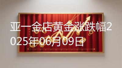 亚一金店黄金涨跌幅2025年06月09日