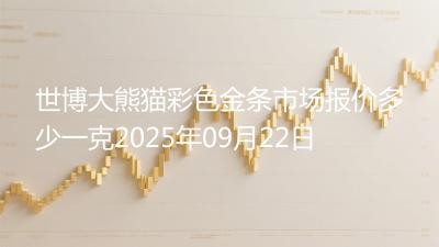 世博大熊猫彩色金条市场报价多少一克2025年09月22日