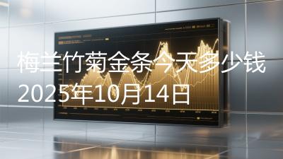梅兰竹菊金条今天多少钱2025年10月14日