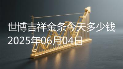 世博吉祥金条今天多少钱2025年06月04日