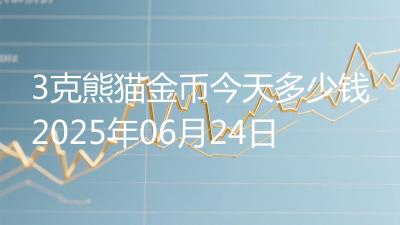 3克熊猫金币今天多少钱2025年06月24日