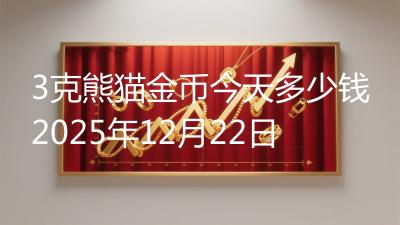 3克熊猫金币今天多少钱2025年12月22日