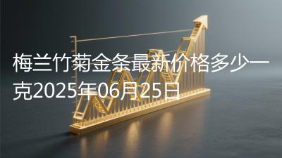 梅兰竹菊金条最新价格多少一克2025年06月25日