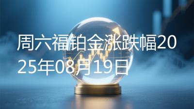周六福铂金涨跌幅2025年08月19日