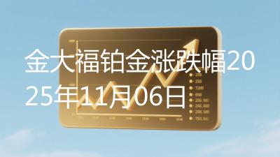 金大福铂金涨跌幅2025年11月06日