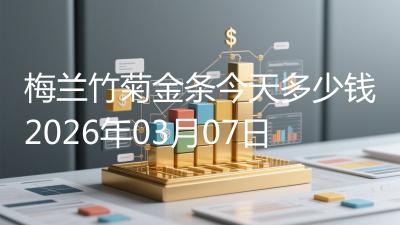 梅兰竹菊金条今天多少钱2026年03月07日