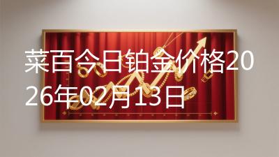 菜百今日铂金价格2026年02月13日