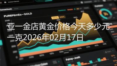 亚一金店黄金价格今天多少元一克2026年02月17日