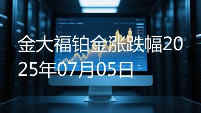 金大福铂金涨跌幅2025年07月05日