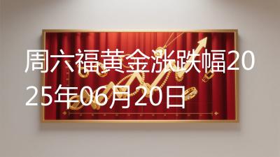 周六福黄金涨跌幅2025年06月20日