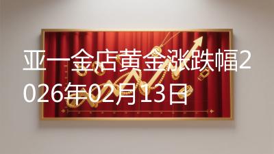 亚一金店黄金涨跌幅2026年02月13日