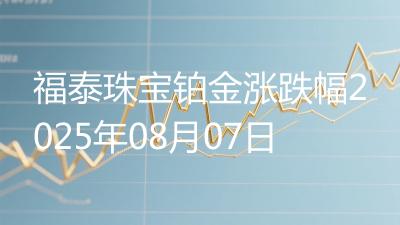 福泰珠宝铂金涨跌幅2025年08月07日