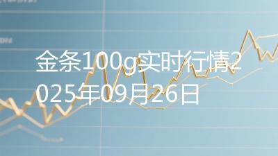 金条100g实时行情2025年09月26日