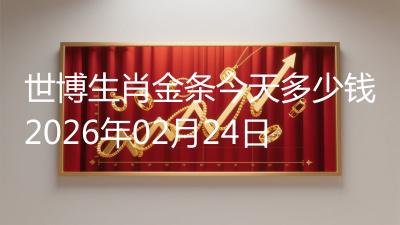 世博生肖金条今天多少钱2026年02月24日