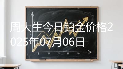 周大生今日铂金价格2025年07月06日