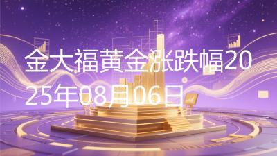 金大福黄金涨跌幅2025年08月06日
