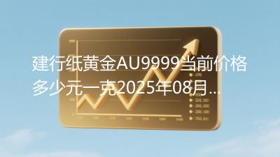 建行纸黄金AU9999当前价格多少元一克2025年08月18日