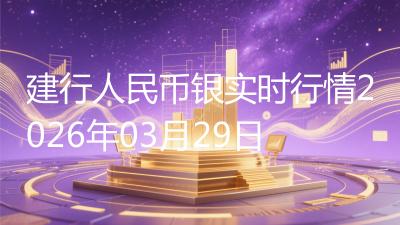 建行人民币银实时行情2026年03月29日