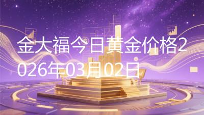金大福今日黄金价格2026年03月02日