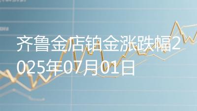 齐鲁金店铂金涨跌幅2025年07月01日
