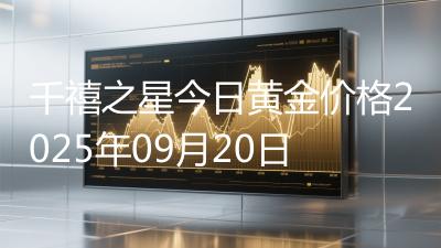 千禧之星今日黄金价格2025年09月20日